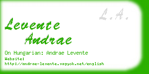 levente andrae business card